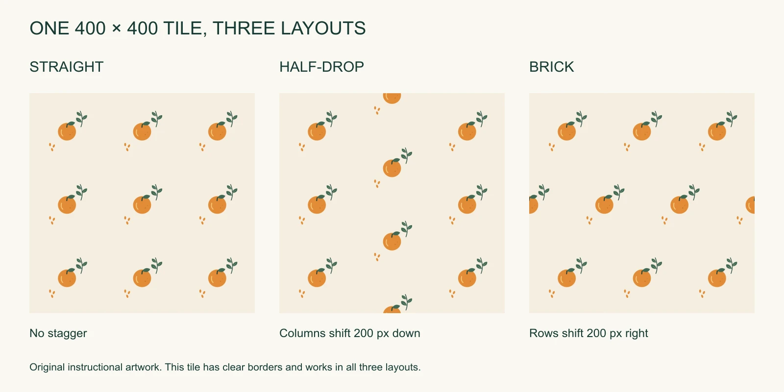 Half-Drop Repeat Patterns: Geometry, Edge Matching, and Export