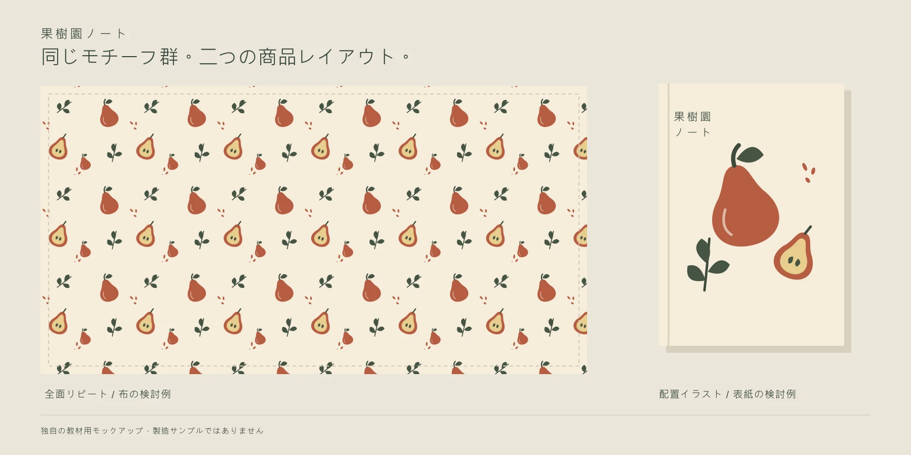 サーフェスパターンデザイン:オリジナルの絵柄から製品へ
