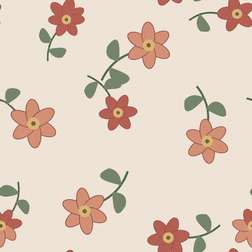 Floral pattern: AI repair, repeated 3 by 3